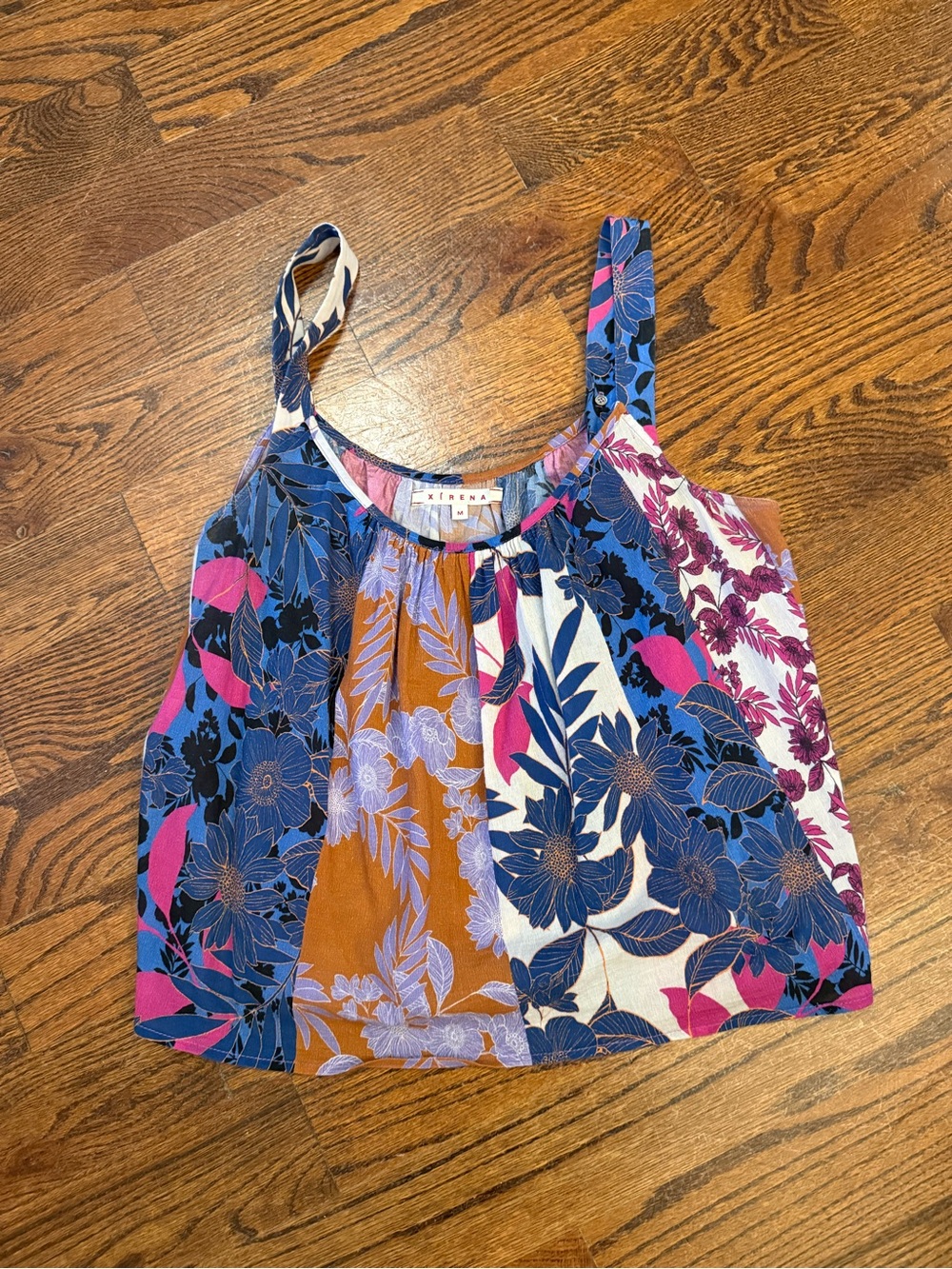 Xirena Luna Floral Tank Top Medium Adjustable Straps EUC MSRP $185
